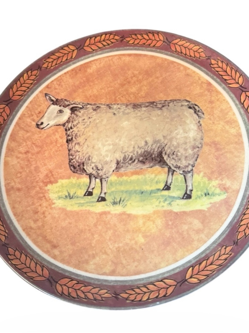 Vintage ~ Wall Hanging Plate ~ Sheep ~Decorative~Formalities By Baum Brothers